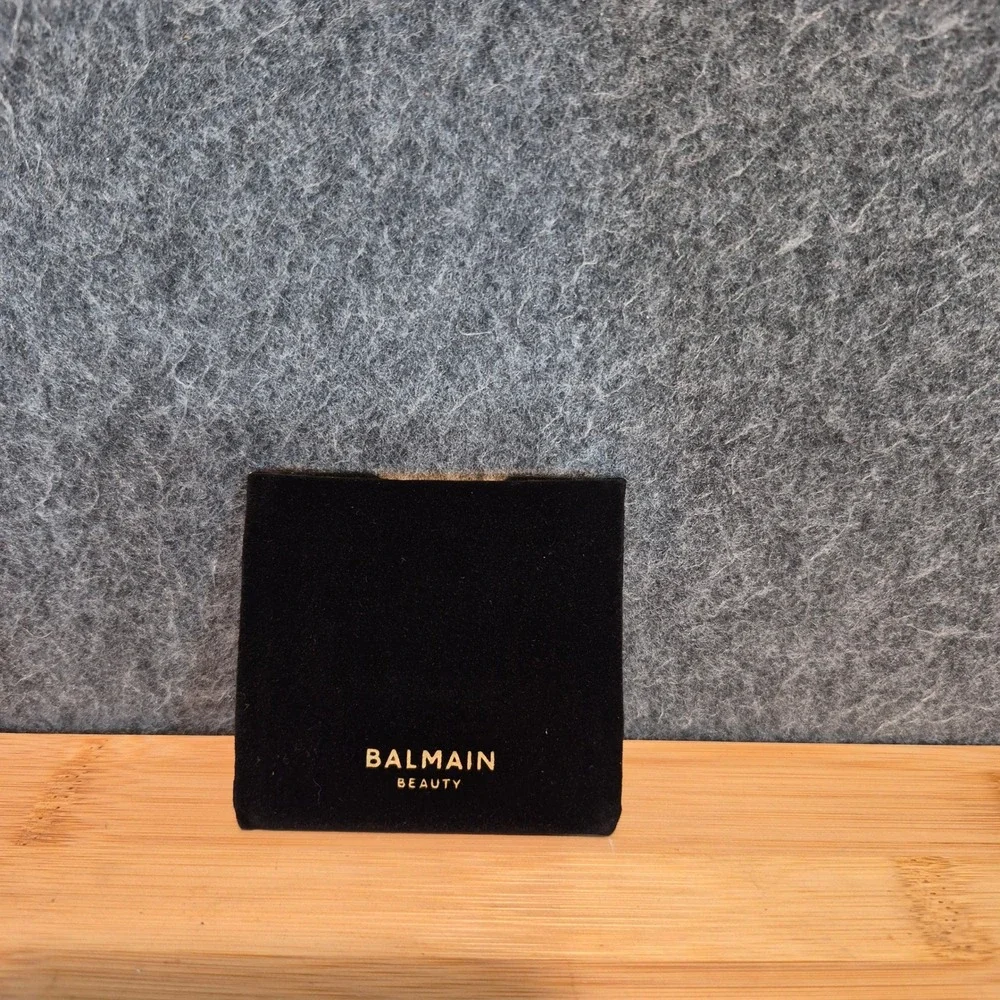 New Balmain Beauty Gold-Toned Geometric Pocket Mirror With Carry Case